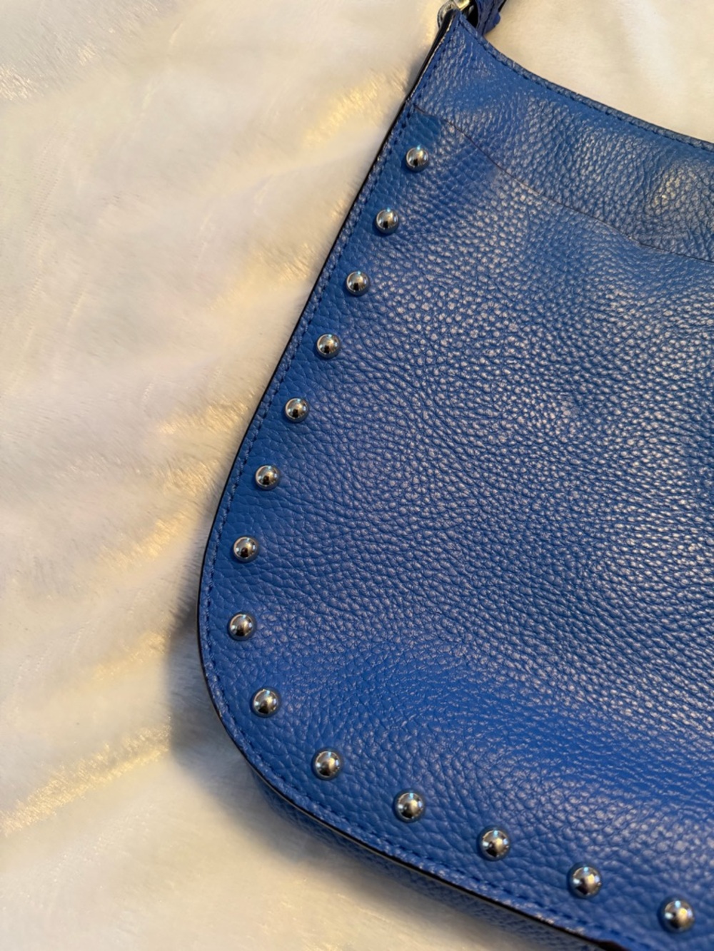 kate spade Royal Blue Pebbled Leather Crossbody with Studs - Picture 5 of 16
